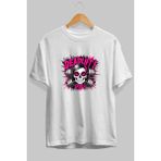 Ankhises Gym , Spor , Fitness Serisi 93 Ön Baskılı Oversize T-Shirt Erkek Kadın Pamuk Bisiklet Yaka Tişort - Beyaz - XL