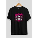 Ankhises Gym , Spor , Fitness Serisi 93 Ön Baskılı Oversize T-Shirt Erkek Kadın Pamuk Bisiklet Yaka Tişort - Siyah - XL