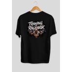 Ankhises Gym , Spor , Fitness Serisi 95 Arka Baskılı Oversize T-Shirt Erkek Kadın Pamuk Bisiklet Yaka Tişort - Siyah - XL