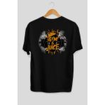 Ankhises Gym , Spor , Fitness Serisi 96 Arka Baskılı Oversize T-Shirt Erkek Kadın Pamuk Bisiklet Yaka Tişort - Siyah - XL