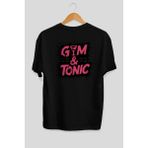 Ankhises Gym , Spor , Fitness Serisi 97 Arka Baskılı Oversize T-Shirt Erkek Kadın Pamuk Bisiklet Yaka Tişort - Siyah