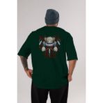 Ankhises Himiko Toga 1 Anime Arka Baskılı Zümrüt Yeşili Oversize T-Shirt Pamuk Erkek Kadın - XL