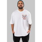 Ankhises Himiko Toga 1 Ön Sol Baskılı Oversize T-Shirt Erkek Kadın Unisex Pamuk Bisiklet Yaka - Beyaz