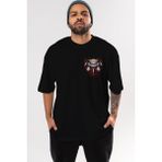 Ankhises Himiko Toga 1 Ön Sol Baskılı Oversize T-Shirt Erkek Kadın Unisex Pamuk Bisiklet Yaka Tişort - Siyah