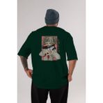 Ankhises Himiko Toga Anime Arka Baskılı Zümrüt Yeşili Oversize T-Shirt Pamuk Erkek Kadın
