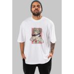 ankhises Himiko Toga Anime Ön Baskılı Beyaz Oversize T-Shirt Erkek Kadın