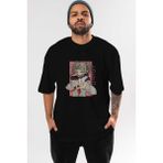 ankhises Himiko Toga Anime Ön Baskılı Siyah Oversize T-Shirt Erkek Kadın