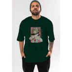 Ankhises Himiko Toga Anime Ön Baskılı Zümrüt Yeşili Oversize T-Shirt Erkek Kadın