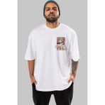 Ankhises Himiko Toga Ön Sol Baskılı Oversize T-Shirt Erkek Kadın Unisex Pamuk Bisiklet Yaka Tişort - Beyaz - XL