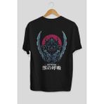 ankhises Inosuke Demon Slayer Anime Arka Baskılı Siyah Oversize T-Shirt Erkek Kadın