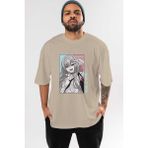 Ankhises Marin Kitagawa 1 Anime Ön Baskılı Bej Oversize T-Shirt Erkek Kadın - XL