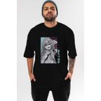 ankhises Marin Kitagawa 1 Anime Ön Baskılı Siyah Oversize T-Shirt Erkek Kadın - XL