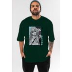 Ankhises Marin Kitagawa 1 Anime Ön Baskılı Zümrüt Yeşili Oversize T-Shirt Erkek Kadın