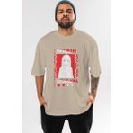 Ankhises Marın Kıtagawa Anime Ön Baskılı Bej Oversize T-Shirt Erkek Kadın - XL