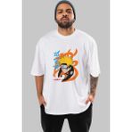 ankhises Naruto Uzumaki 1 Anime Ön Baskılı Beyaz Oversize T-Shirt Erkek Kadın