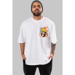 Ankhises Naruto Uzumaki 1 Ön Sol Baskılı Oversize T-Shirt Erkek Kadın Unisex Pamuk Bisiklet Yaka Tişort - Beyaz - XL