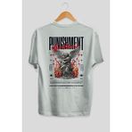 Ankhises Punishment Endeess Arka Baskılı Beyaz Oversize T-Shirt Erkek Kadın Pamuk Bisiklet Yaka Tişort - XL