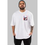 Ankhises Satoru Gojo Ön Sol Baskılı Oversize T-Shirt Erkek Kadın Unisex Pamuk Bisiklet Yaka Tişort - Beyaz