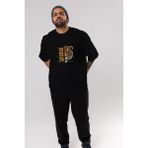 ankhises Savage Brooklyn Yazılı Ön Baskılı Siyah Oversize T-Shirt Erkek Kadın Bisiklet Yaka