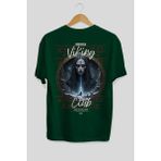 Ankhises Viking Mitolojisi 11 Arka Baskılı Yeşil Oversize T-Shirt Erkek Kadın Pamuk Bisiklet Yaka Tişort - XL