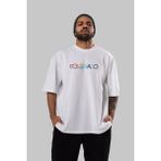 ankhisesColorado Ön Baskılı Beyaz Oversize T-Shirt Erkek Kadın Bisiklet Yaka - XL