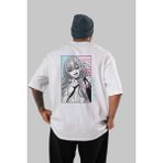 ankhisesMarin Kitagawa 1 Anime Arka Baskılı Beyaz Oversize T-Shirt Pamuk Erkek Kadın