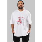 ankhisesSpiderman (19) Ön Baskılı Beyaz Oversize T-Shirt Bisiklet Yaka Erkek Kadın