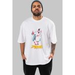 ankhisesSpiderman (25) Ön Baskılı Beyaz Oversize T-Shirt Bisiklet Yaka Erkek Kadın - XL