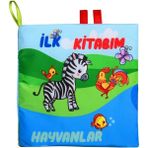 Anki Toys Hayvanlar Temalı Yumuşak Kumaş Bebek Kitapları 6 Sayfa Eğlenceli ve Güvenli