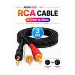 ANKTEK 2RCA 3.5Mm Stereo Lale 2 x RCA Aux Audio Ses Kablosu 3.5mm to 2RCA ( 3 METRE)
