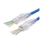 Anktek 30 Adet Yeni Nesil Delikli Açık Uçlu Cat6 Ez RJ45 Konnektör Utp Jack