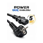 ANKTEK 5 Metre Power Kablo Güç Kablosu Bilgisayar Kasa Monitör 500W 3x0.75 mm 3 Pin