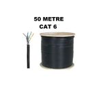 ANKTEK 50 Metre Cat6 Dış Ortam Internet Kablosu Modem Pc Arası Bilgisaya Uçları Yapılı