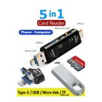 Anktek 5'i 1 Arada Usb/micro Usb/type C Çıkışlı Micro Sd Kart Okuyucu Otg Çevirici