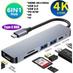 Anktek 6 Port Çoğaltıcı Dönüştürücü 6 In 1 Type-C Hub Tel Pc Tablet 4K Hdmi Sd Tf Usb3.0/2.0 - 6 Çıkış