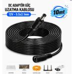 Anktek Dc Adaptör Güç Uzatma Kablosu 5.5x2.1mm 12V Kamera LED Monitör Dvr/nvr... 10MT
