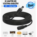 Anktek Dc Adaptör Güç Uzatma Kablosu 5.5x2.1mm 12V Kamera LED Monitör Dvr/nvr… 5 Metre - 5 Mt