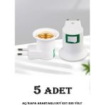 Anktek Duy E27 Aç/kapa Anahtarlı Standart Ampul Duyu Prize Takılan 220 Volt - 5 Adet