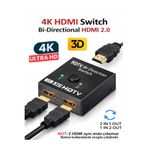 ANKTEK HDMI Switch Splitter 2 Port Çift Yönlü 4K 3D 1080P Bi-Direction Ekran/Monitör/PS4/PS5/Xbox/PC…