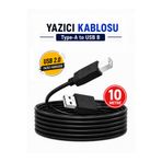 ANKTEK Printer Cable (10 Metre) Filtreli Yazıcı Kablosu USB 2.0 Hp Epson Canon Xerox Brother...
