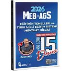 Anla Kazan Yayınları Hoca Kafası 2026 Meb-Ags Eğitimin Temelleri ve Türk Milli Eğitim Sistemi, Mevzuat Bilgisi 15 Deneme Çözümlü