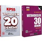 Anla Kazan Yayınları Pegem + Deli Defteri 2026 Kpss Vatandaşlık 30+20 Deneme 2 Li Set Pegem Akademi + Deli Defteri Yayınları
