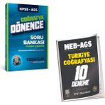 Anla Kazan Yayınları Yediiklim Kpss-Ags Dönence Coğrafya Soru Bankası & Meb-Ags Türkiye Coğrafyası 10 Deneme Evp Akademi Seti