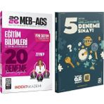 Anla Kazan Yayınları Yeni Ags - Indeks + Bigelio 2026 Meb-Ags Eğitim Bilimleri 20 + 5 Deneme 2 Li Set - Zeynep Salman Içli Indeks Akademi + Bigelio Yayıncılık