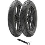 Anlas 90/90-17 ve 110/80-17 Tournee Sport (2025) Tvs Apache RTR200 Ön ve Arka Lastik Seti + Olgun Motor Anahtarlık