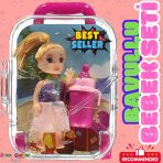 Anlily Küçük Bavullu Bebek - Barbie Chelsea Oyuncak Bebek - Barbie Bebek - Bebek Oyun Evleri İçin Bebek