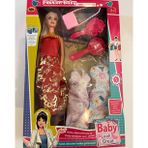 Anlily Oyuncak Bebek 2 Yedek Elbiseli 30 Cm Model Bebek K (Çok Renkli)