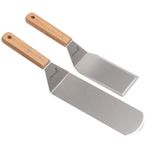 Anmarko Metal Spatula Set - Griddle Spatula - Teppanyaki spatulas - Griddle Scraper and Pancake Flipper or Hamburger Turner - Stainless Steel Utensil Great for BBQ Grill Flat Top - Commercial Grade