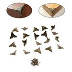 Anmeilexst Kutu, Ahşap Kutu, Fotoğraf Çerçevesi, Masa ve Sandalye, Dolap, Metal Köşe Mobilya Güvenlik Koruyucu, Vintage Bronz, 20'li Set (Çiviler içerir)