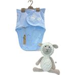 Anna Babba 2416 Bebek Little Wishes Kuzucuk Nakışlı Mavi Kundak - 0 - 1,5 Yaş